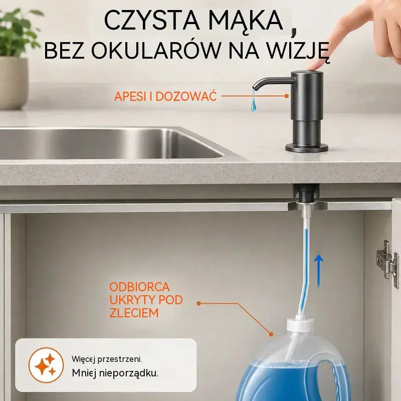 45% zniżki! Dozownik płynu do mycia naczyń, rura przedłużająca dozownika płynu do mycia naczyń w zlewie kuchennym