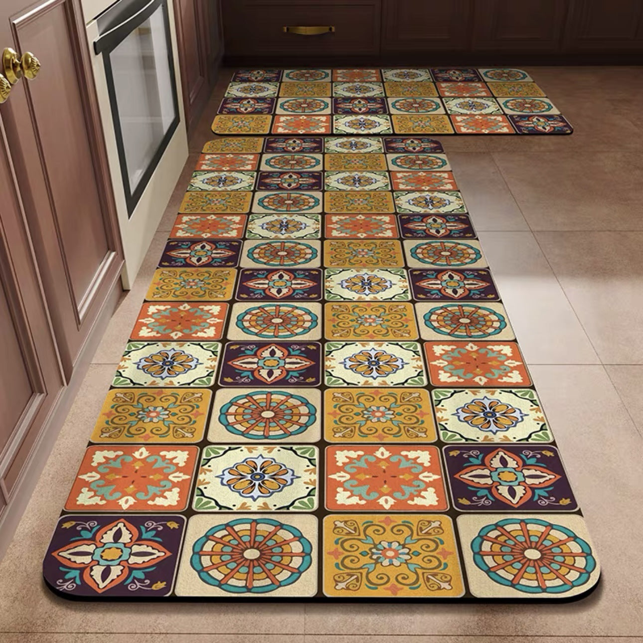 💥【Oferta ograniczona czasowo】【40*60+40*120 cm】Antypoślizgowe i bardzo chłonne maty kuchenne i łazienkowe
