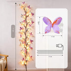 🦋✨ Elastyczne lampki LED w formie girlandy z motylami – udekoruj swój dom magiczną i ciepłą atmosferą 💡