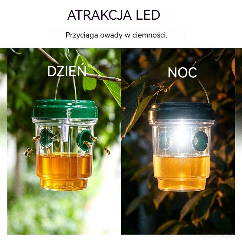 🐝☀️ Słoneczna pułapka na osy do tarasu i ogrodu 🔋🌿 – skuteczna, ładowalna, odporna na warunki atmosferyczne – bez chemii, do 500 m² – oszczędzaj już teraz