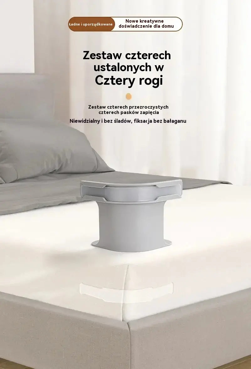 🔥[4 sztuk]🧵🏠Niewidoczne zapięcia do prześcieradeł – bezigłowe, antypoślizgowe i łatwe w użyciu