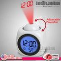 ⏰ Projektorowy zegar wielofunkcyjny — godzina, alarm, temperatura i pogoda na ścianie lub suficie