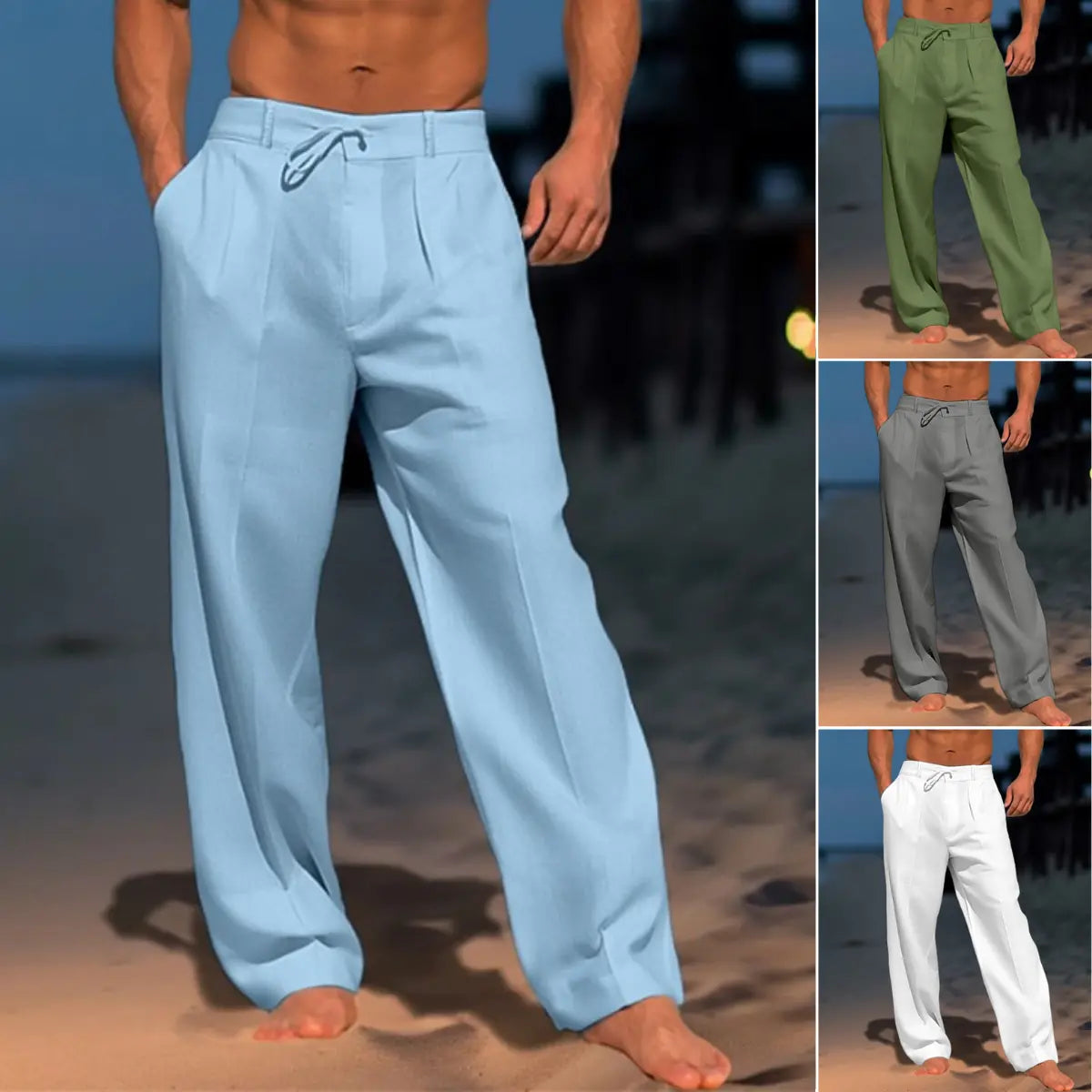 👖【50% zniżki🔥】【S-3XL】Nowe lniane spodnie męskie na wiosnę – wygodne i stylowe