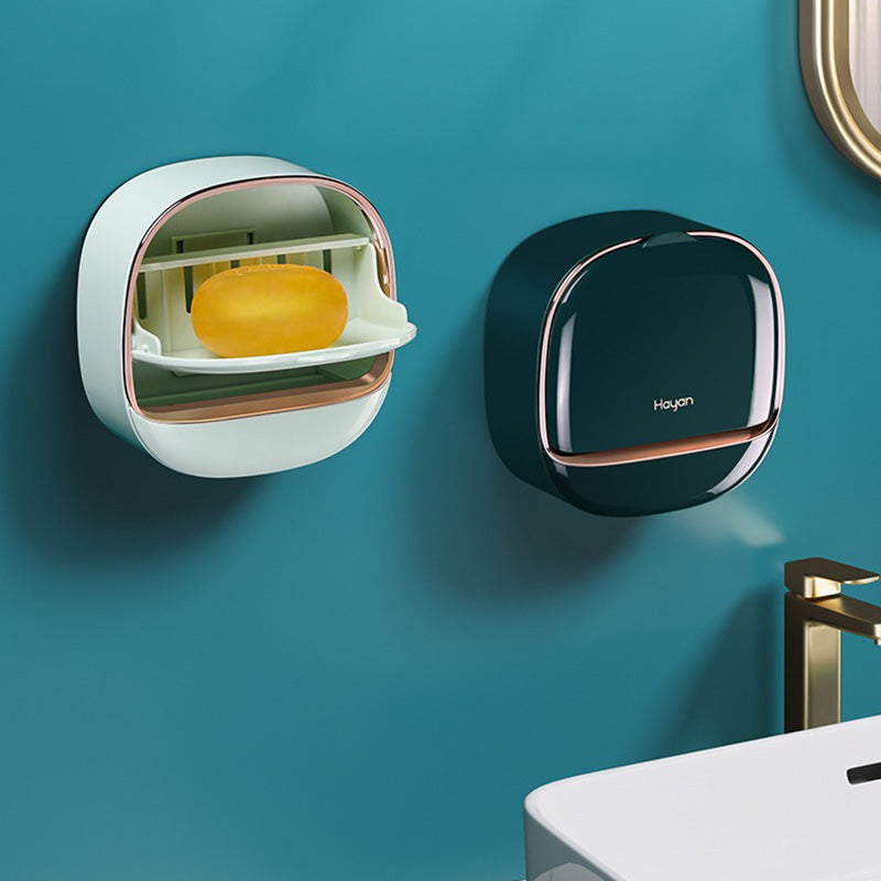 【🎁49% OFF】🧼🫧Bezotworowe, ścienne pudełko na mydło z pokrywką do łazienki