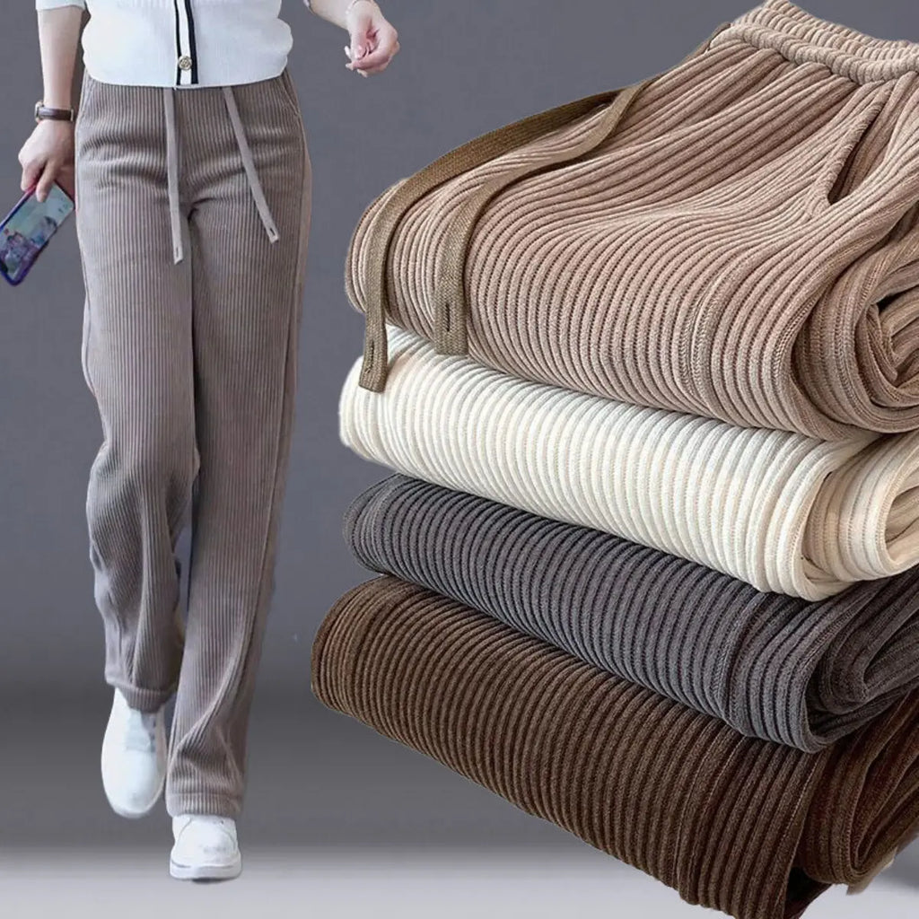 ✨⛄【M-3XL】🔥Nowe, welurowe spodnie o luźnym kroju i szerokich nogawkach – niezwykle wygodne.