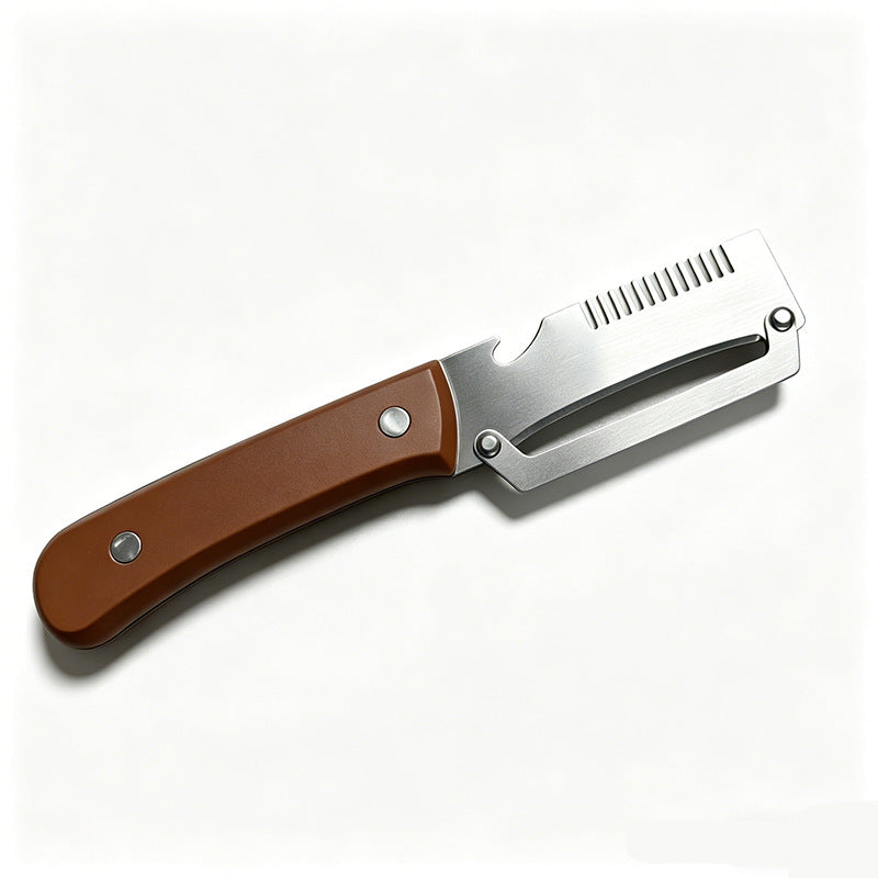 ✅Kup 1, drugi gratis (2 sztuki) 🧅🔪 Wielofunkcyjna obieraczka kuchenna 3 w 1: obiera, kroi i otwiera butelki! 🔥