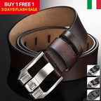 Wysokiej jakości skórzany pasek męski w stylu retro pasek do dżinsów