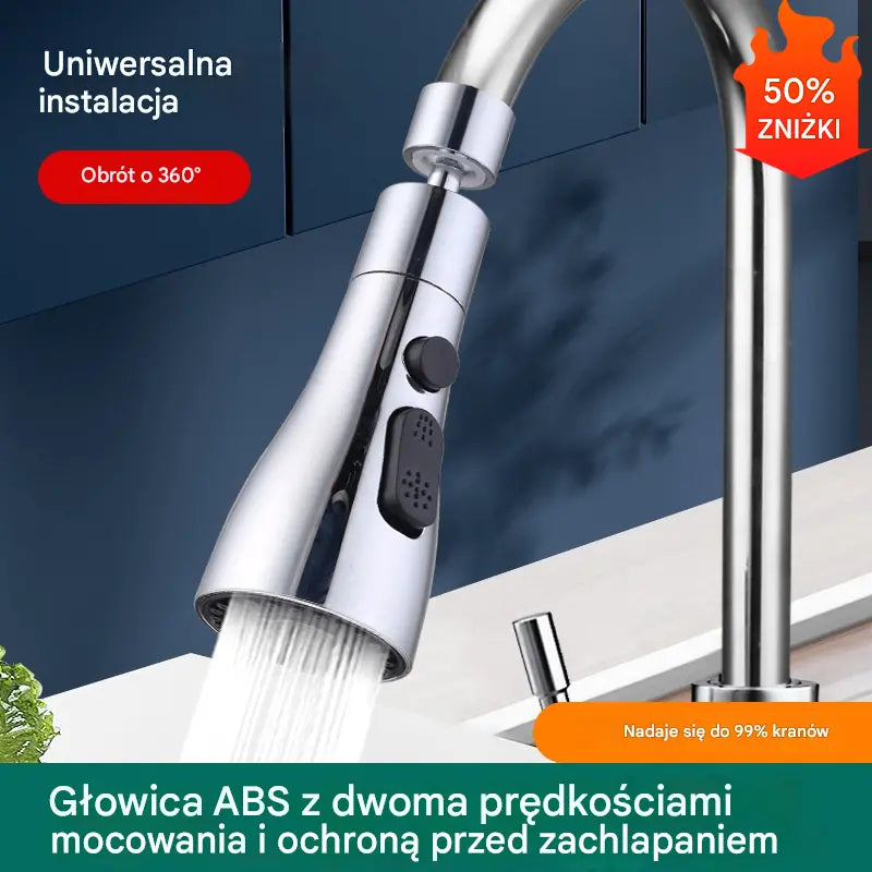 🔥 [50% OFF -Oferta ograniczona czasowo] 🚰🔥 Obrotowa (360°) nakładka na kran