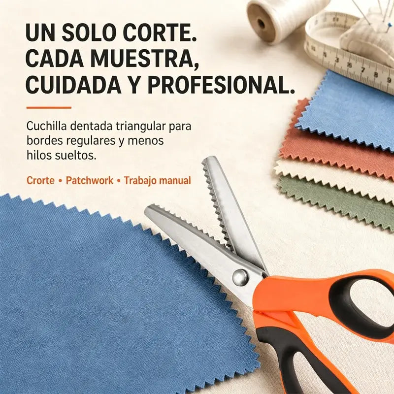 👗✂️ Profesjonalne nożyczki krawieckie z ozdobnym ostrzem – idealne do cięcia zygzakiem i falistym | Doskonałe do tkanin, patchworku i projektów DIY