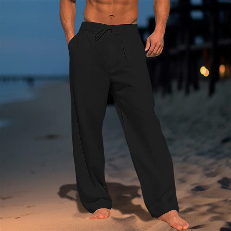 👖【50% zniżki🔥】【S-3XL】Nowe lniane spodnie męskie na wiosnę – wygodne i stylowe