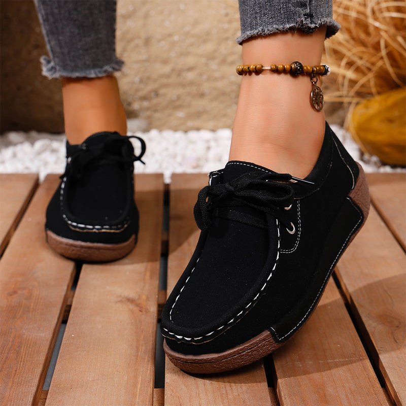✨【36-43】Zapatos de mujer con suela gruesa y punta redonda: calzado moderno y cómodo, con excelente amortiguación