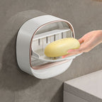 【🎁49% OFF】🧼🫧Bezotworowe, ścienne pudełko na mydło z pokrywką do łazienki