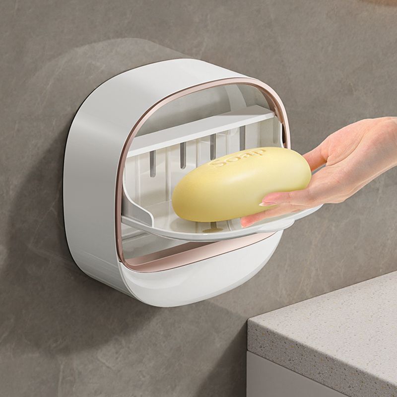 【🎁49% OFF】🧼🫧Bezotworowe, ścienne pudełko na mydło z pokrywką do łazienki