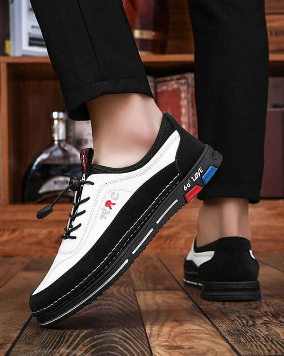 💯🔥【39-48】Los zapatos de negocios casuales para hombre están hechos de cuero impermeable y resistente a las manchas con u na suela suave para un uso cómodo.