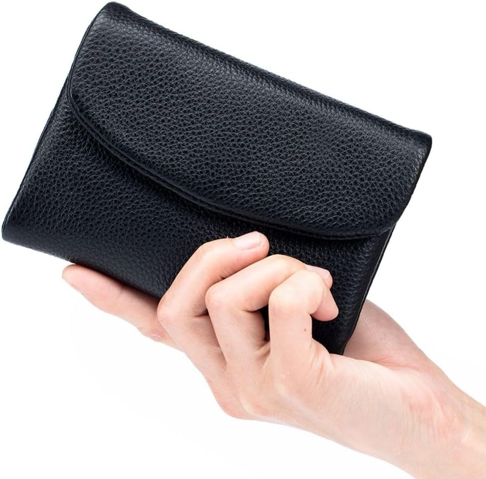[Especiales de hoy] Oferta por tiempo limitado-Cartera unisex Pebble de piel auténtica con protección RFID