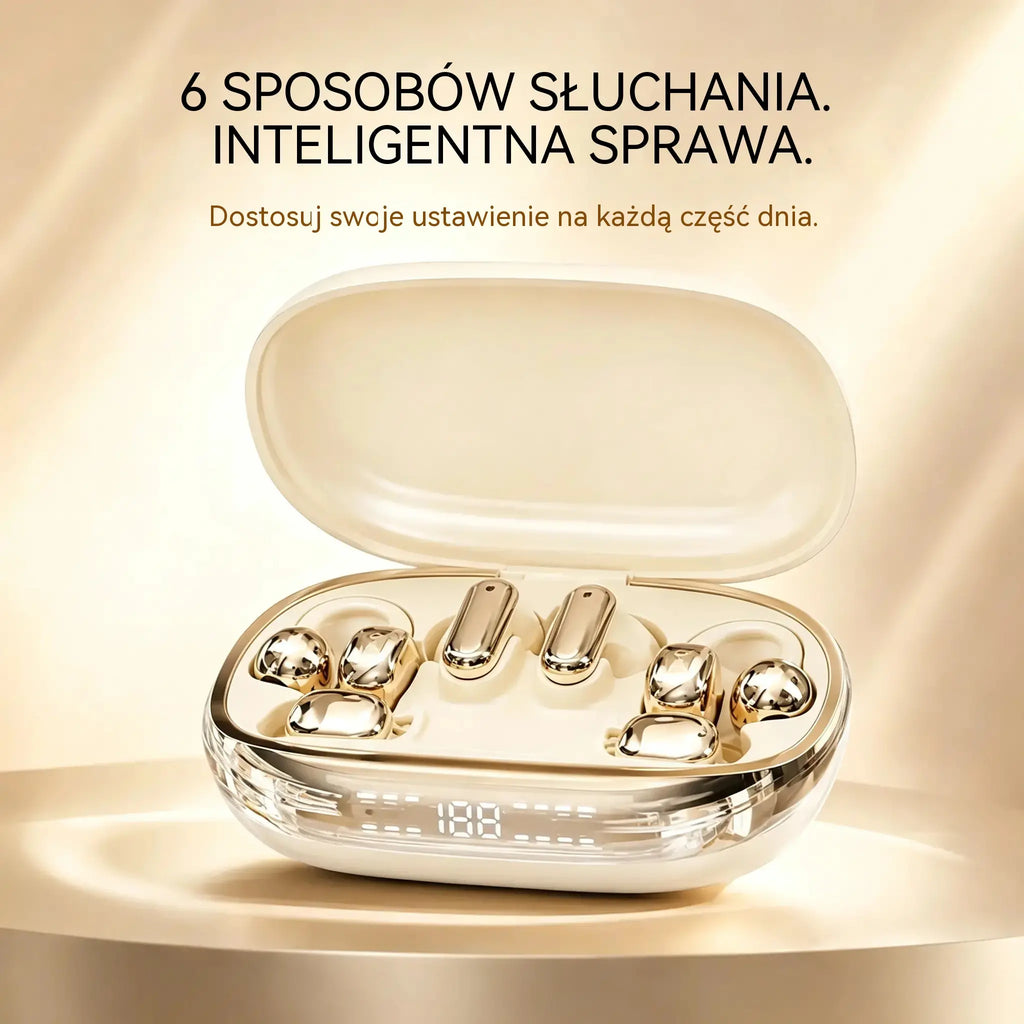 Słuchawki douszne bezprzewodowe GT699S 6 w 1 z wieloma stylami i etui awaryjnym ✨