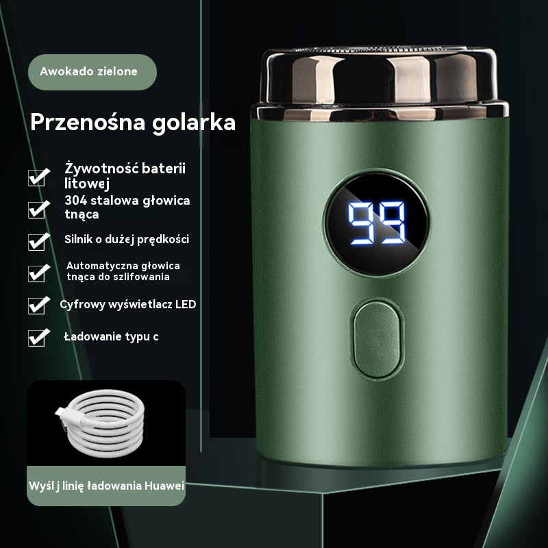 🔥Najlepsza Oferta: RABAT 50% 🔥Mocna Mini Elektryczna Golarka Męska z Cyfrowym Wyświetlaczem