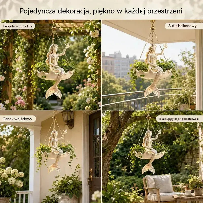 ✨ Zamień swój ogród w bajkę! Dekoracyjna wisząca doniczka z artystycznym, bajkowym wzorem! 🌸🧚‍♀️
