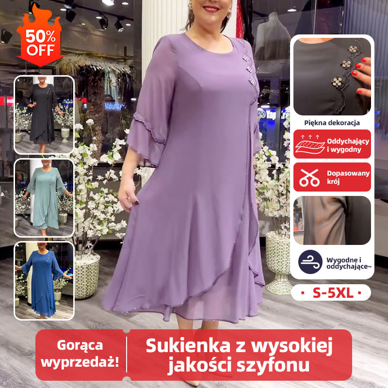 👗【S-5XL】2026 Nowe sukienki z szyfonu wysokiej jakości
