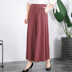 ❤️❤️【M-5XL】2026 Nowe damskie letnie szerokie nogawki Ice Silk Cropped Pants