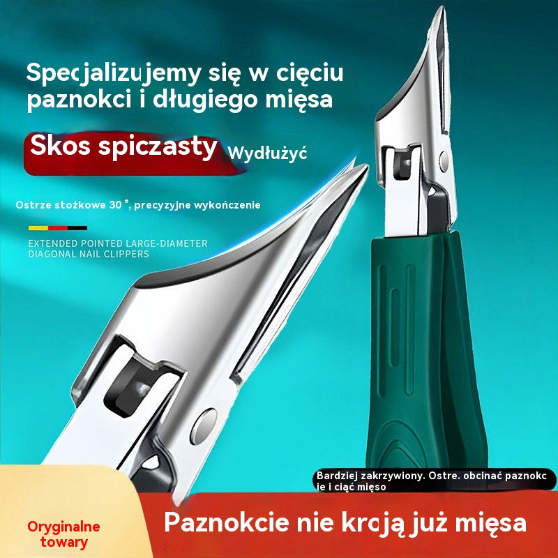 🔥Promocja – Rabat do 50%!🔥【Zestaw 3 sztuk】Obcinacz do paznokci z zabezpieczeniem przed rozpryskiwaniem i krawędzią ściętą pod kątem 25°