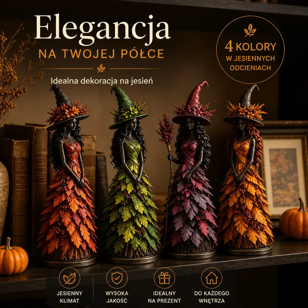 Ograniczona czasowo zniżka 50%‍- Zaczarowana figurka jesiennej wiedźmy