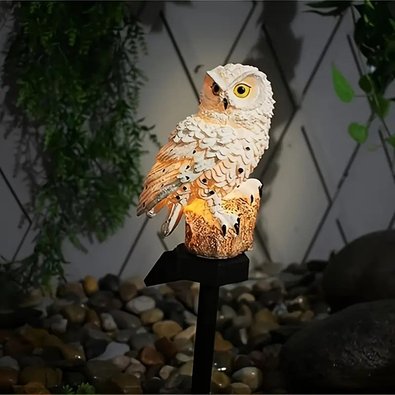 🦉 Dekoracyjna lampa solarna w kształcie sowy - Ciepłe światło do Twojego ogrodu