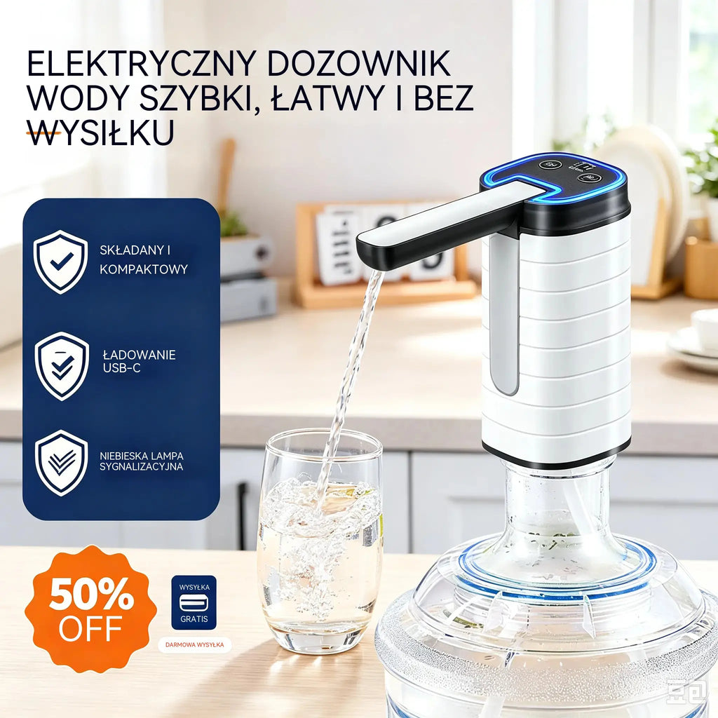 🥳50% taniej🔥🚰Składany dozownik wody z pompką oczyszczającą