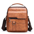 👜Bolso bandolera de cuero auténtico para hombre, de estilo moderno y alta calidad
