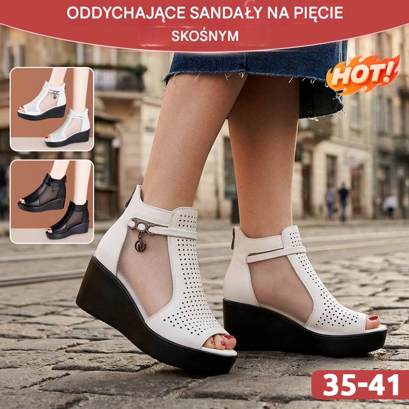 💕Letnie damskie sandały na koturnie, prosty obcas - podwyższony obcas zapewnia najwyższy komfort🩰