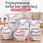 🧳 5 artykułów za jedyne 109 zł 💨 Duże, wyciskane worki próżniowe do przechowywania: Nie wymagają pompki, są szczelne, idealne do oszczędzania miejsca w walizce i w domu ✈️