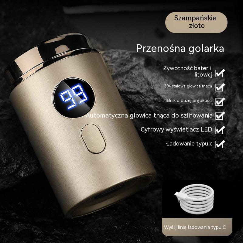 🔥Najlepsza Oferta: RABAT 50% 🔥Mocna Mini Elektryczna Golarka Męska z Cyfrowym Wyświetlaczem