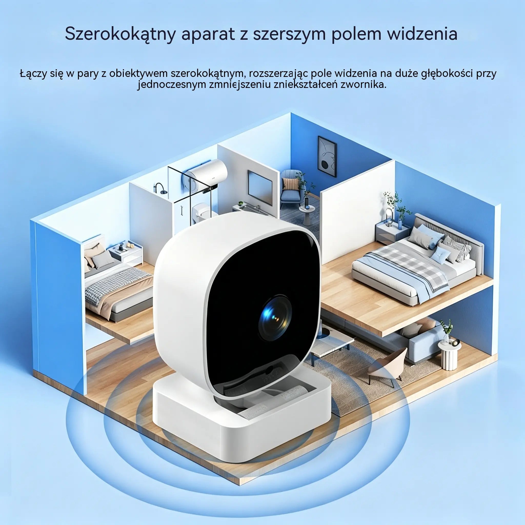 🏠 Kamera WiFi HD do domu z nocnym podglądem i alarmem w telefonie