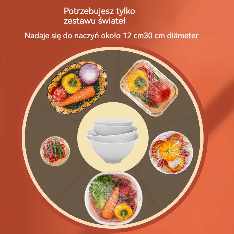 🔥【Kup jeden, drugi dostaniesz gratis】【200 szt.】Jednorazowe pokrywki świeżości klasy spożywczej – szybka i łatwa ochrona żywności