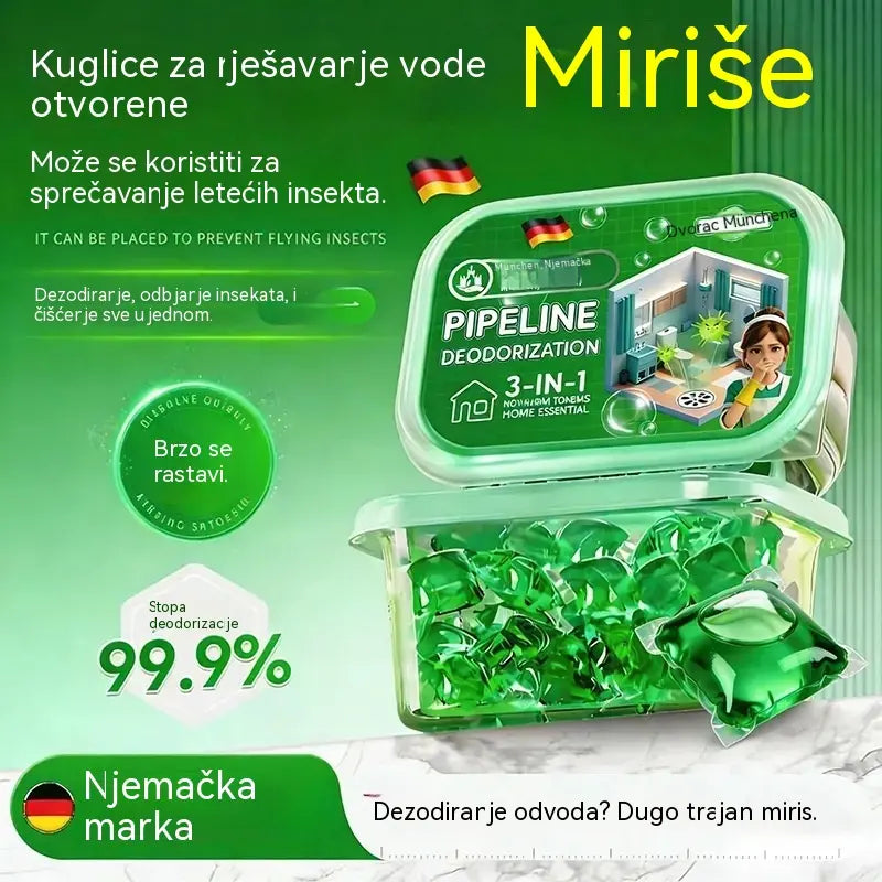 🔥🎉Bioenzymatyczne kapsułki do usuwania nieprzyjemnych zapachów z odpływów.