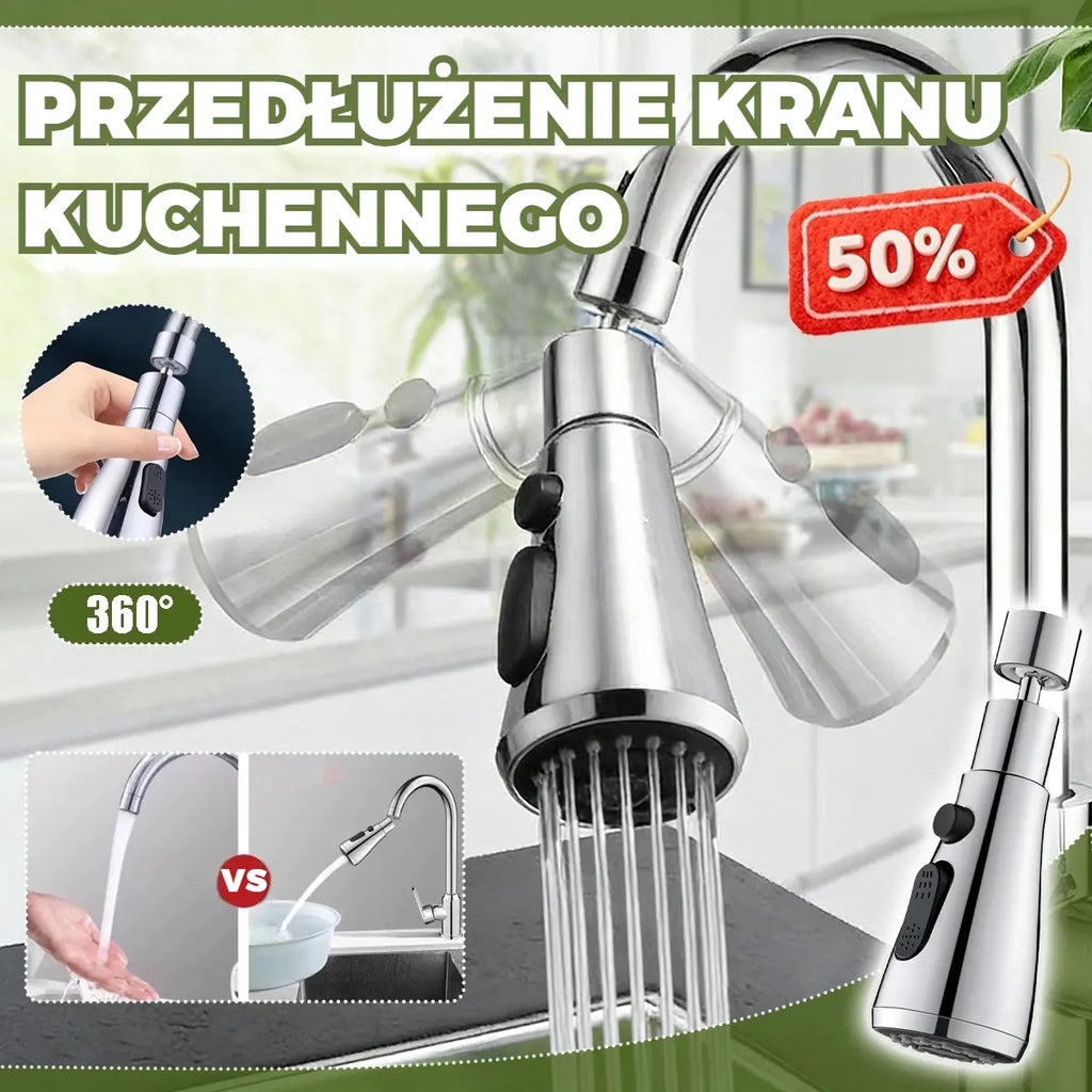 🔥 [50% OFF -Oferta ograniczona czasowo] 🚰🔥 Obrotowa (360°) nakładka na kran